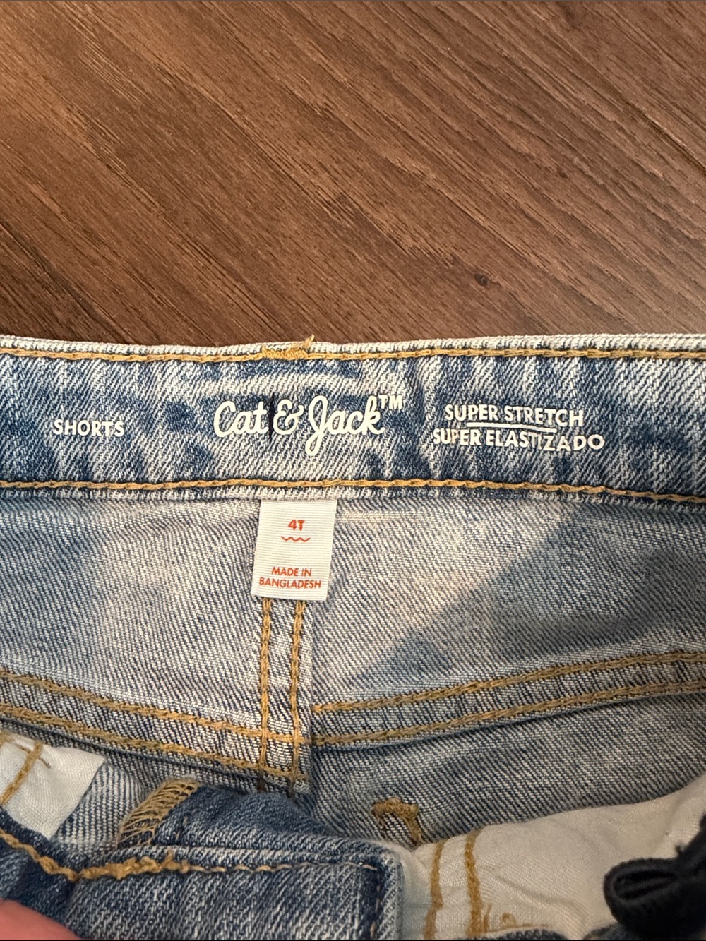 Cat & Jack Light Blue Denim Boys Shorts Size 4T - C39-170 - Picture 2 of 4